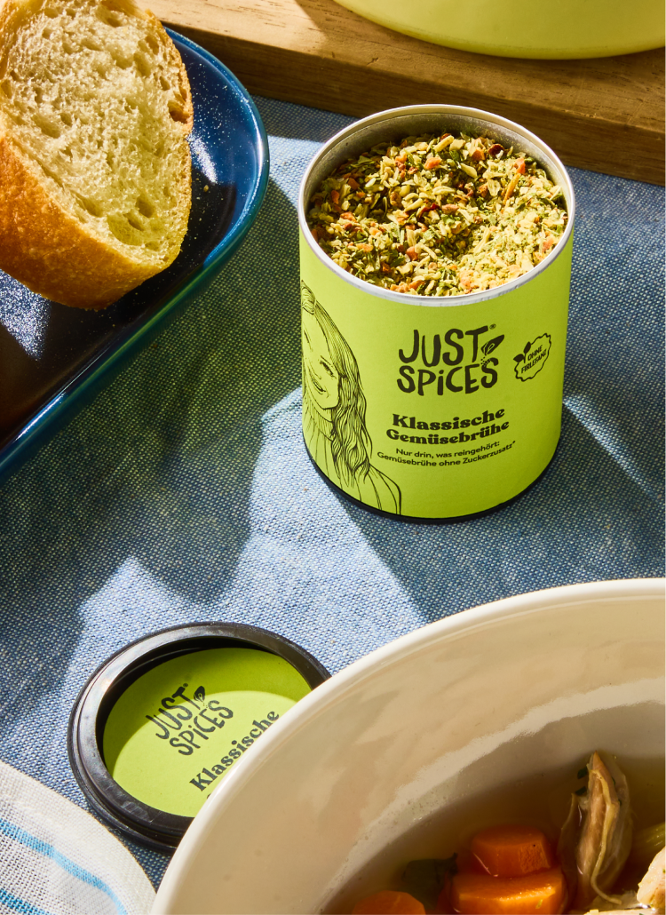 Gemüsebrühe ohne Zuckerzusatz